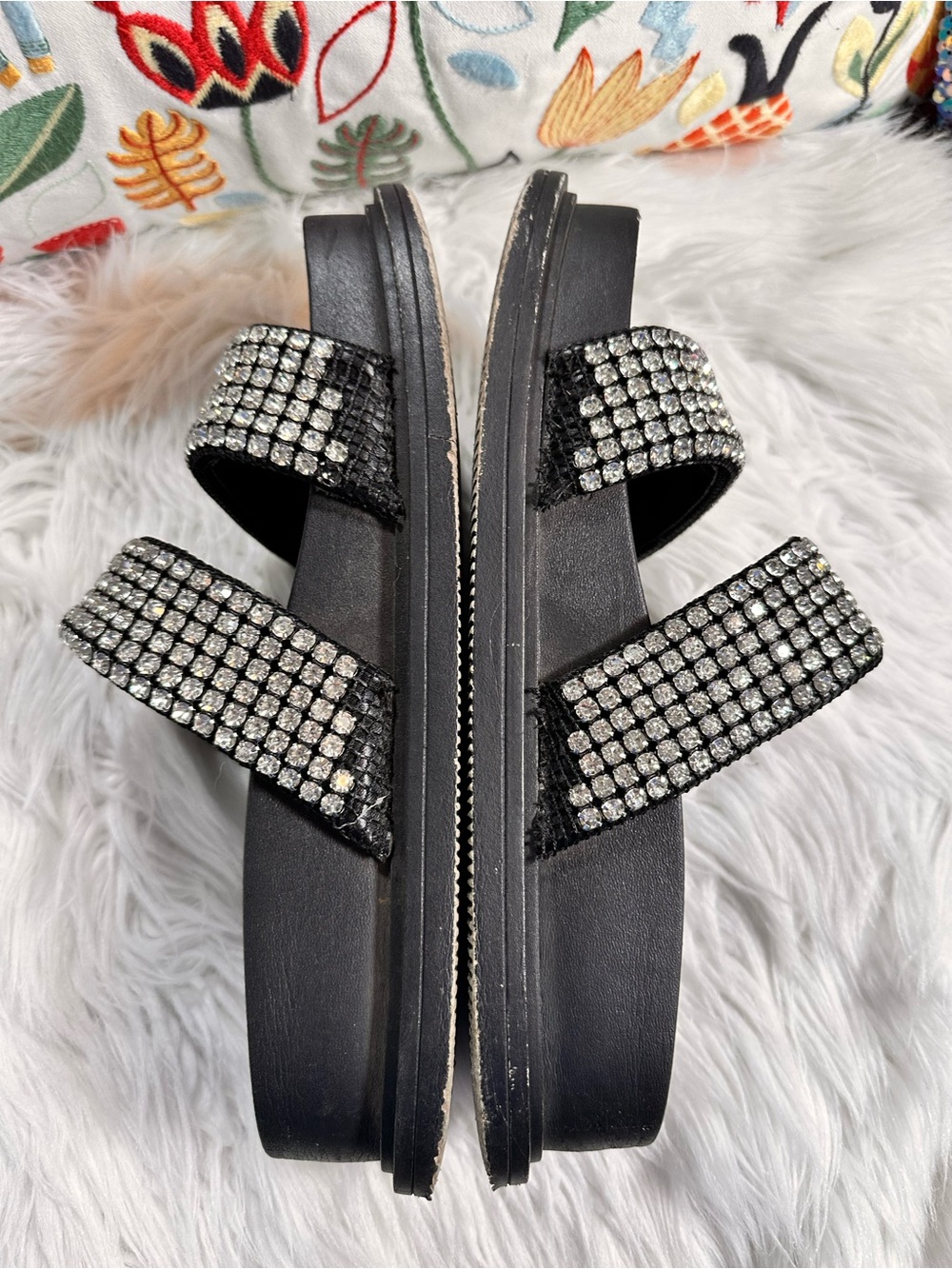 Bongo • Rhinestone Chunky Platform Slides - Picture 8 of 17